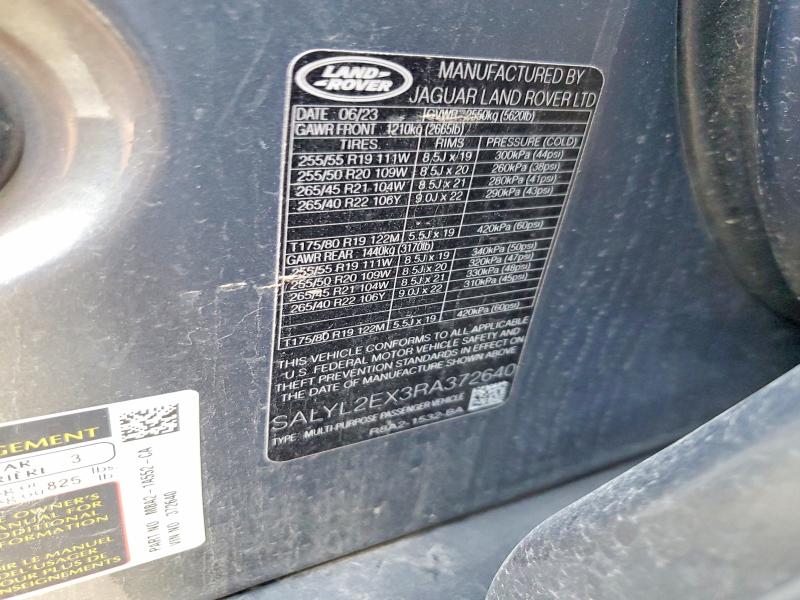 Продажа на аукционе авто 2024 Land Rover Range Rover Velar, vin: SALYL2EX3RA372640, номер лота: 56660686