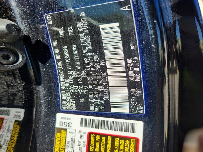 56517766 :رقم المزاد ، 5TDJRKEC6MS025660 vin ، 2021 Toyota Sienna مزاد بيع
