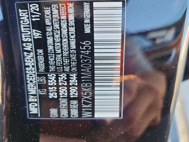 Продаж на аукціоні авто 2021 Mercedes-benz Amg Gt, vin: W1K7X5KB1MA037456, номер лоту: 56746726