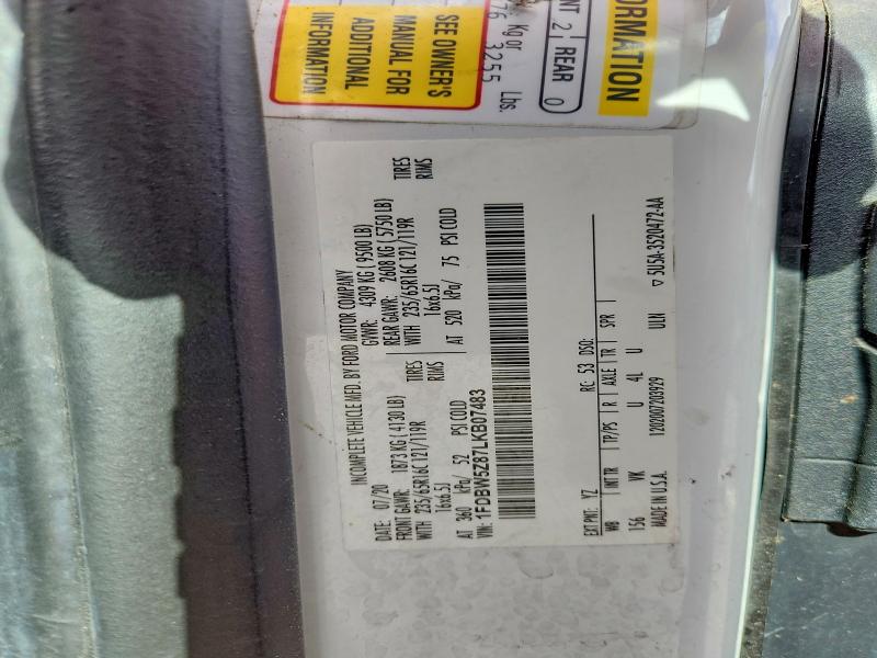 55564236 :رقم المزاد ، 1FDBW5Z87LKB07483 vin ، 2020 Ford Transit مزاد بيع
