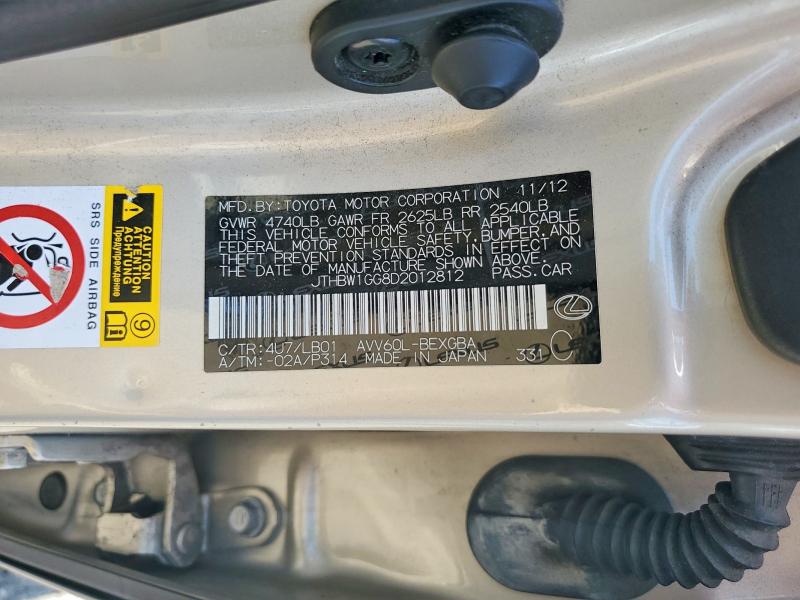 Aukcja sprzedaży 2013 Lexus Es, vin: JTHBW1GG8D2012812, numer aukcji: 56169996