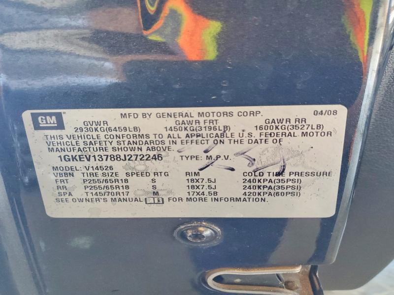 Продажа на аукционе авто 2008 Gmc Acadia, vin: 1GKEV13788J272246, номер лота: 56730806