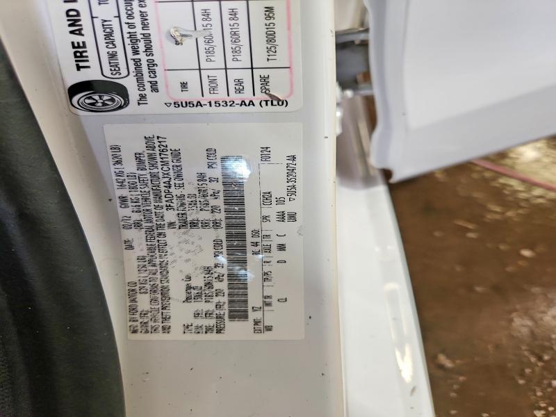 Aukcja sprzedaży 2012 Ford Fiesta, vin: 3FADP4AJXCM176217, numer aukcji: 58929196