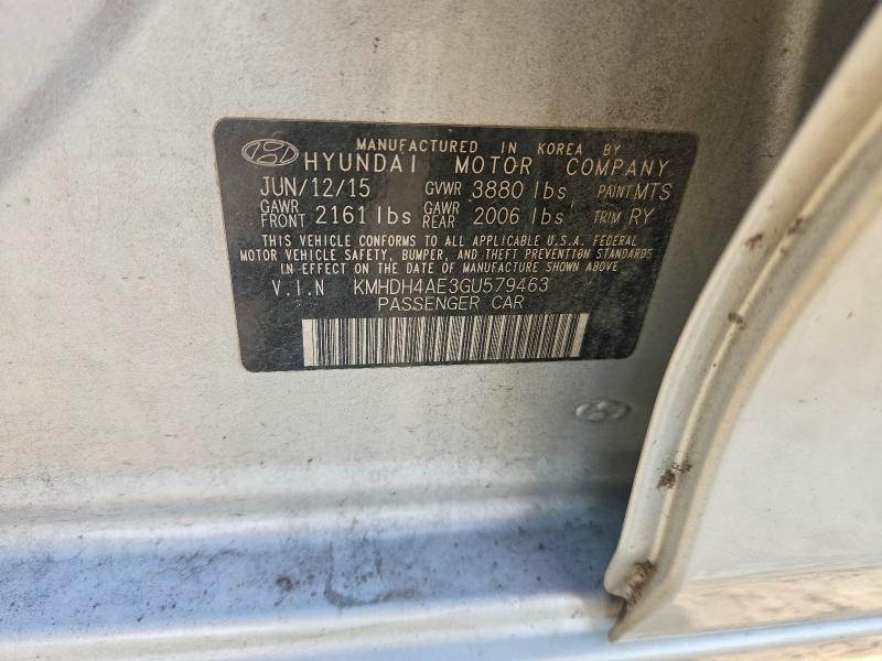 Продажа на аукционе авто 2016 Hyundai Elantra, vin: KMHDH4AE3GU579463, номер лота: 58487286
