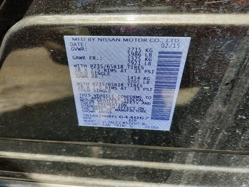 Продажа на аукционе авто 2015 Nissan Pathfinder, vin: 5N1AR2MN8FC644067, номер лота: 56625546