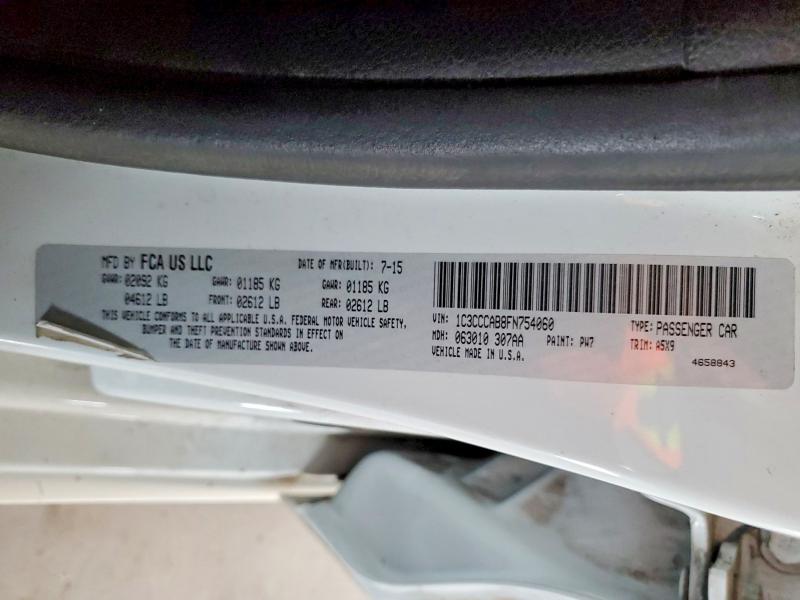 Aukcja sprzedaży 2015 Chrysler 200, vin: 1C3CCCAB8FN754060, numer aukcji: 58443176