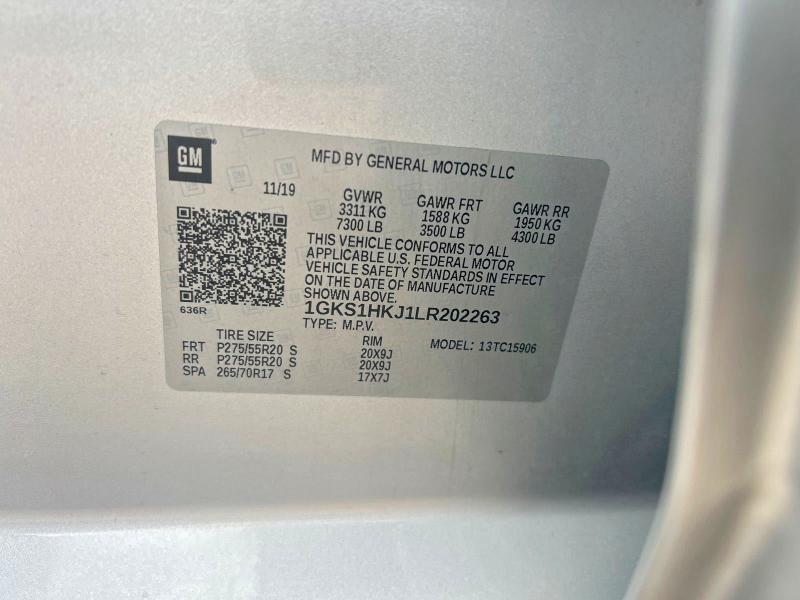Aukcja sprzedaży 2020 Gmc Yukon Xl, vin: 1GKS1HKJ1LR202263, numer aukcji: 57180966