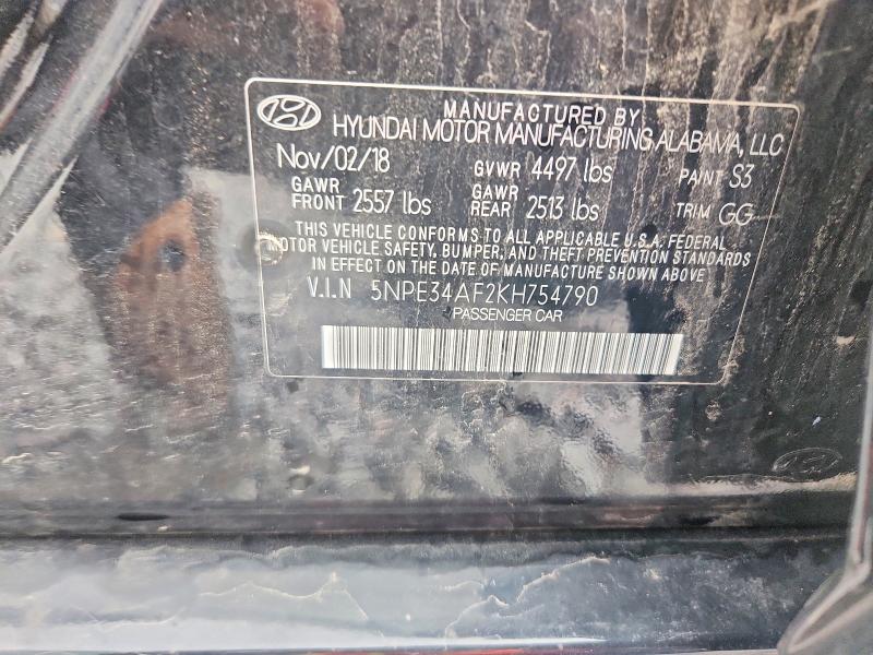 Aukcja sprzedaży 2019 Hyundai Sonata, vin: 5NPE34AF2KH754790, numer aukcji: 58628186