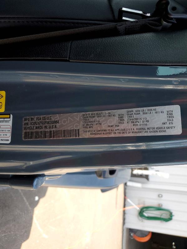2024 Jeep Wrangler მანქანა იყიდება აუქციონზე, vin: 1C4RJXFG3RW245984, აუქციონის ნომერი: 55853076
