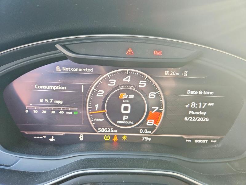 58205056 :رقم المزاد ، WAUC4CF59KA017492 vin ، 2019 Audi S5 مزاد بيع