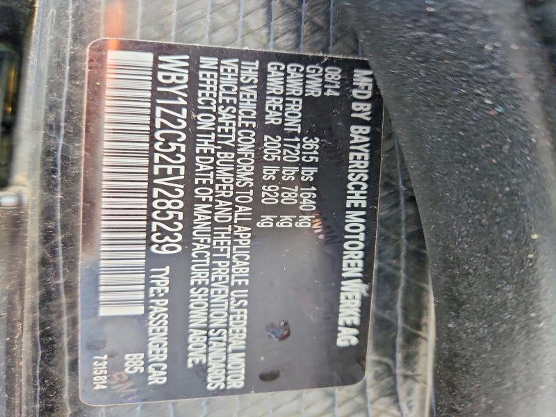 56531456 :رقم المزاد ، WBY1Z2C52EV285239 vin ، 2014 Bmw I3 مزاد بيع