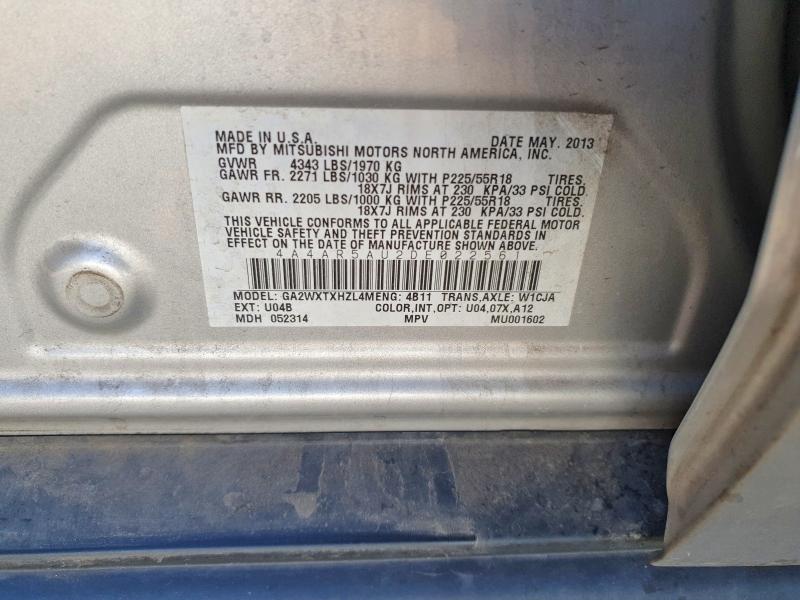 Продажа на аукционе авто 2013 Mitsubishi Outlander Sport, vin: 4A4AR5AU2DE022561, номер лота: 59394136