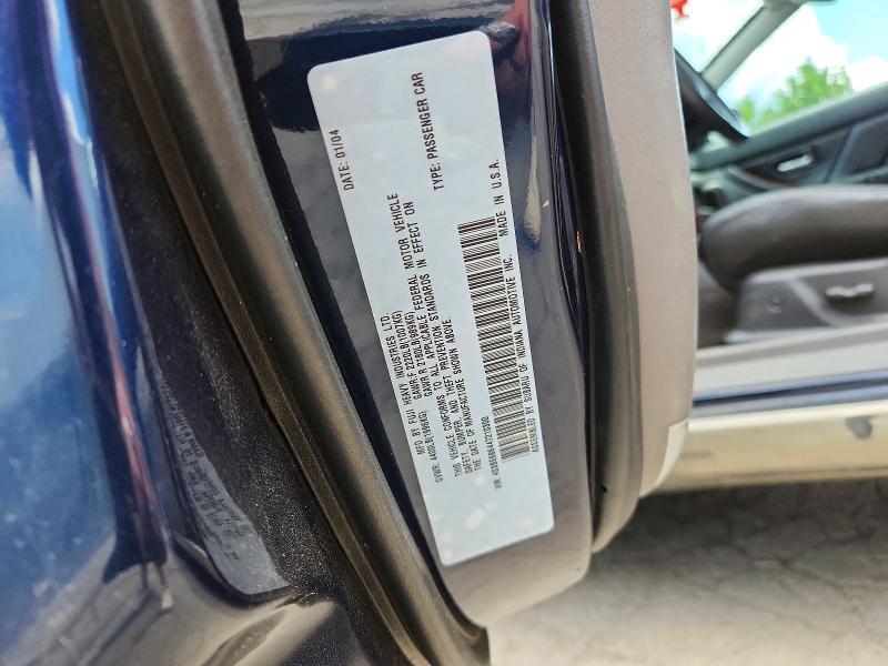 Продажа на аукционе авто 2004 Subaru Legacy, vin: 4S3BE686447210300, номер лота: 58320486