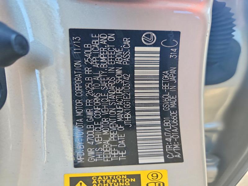 Продажа на аукционе авто 2014 Lexus Es, vin: JTHBK1GG1E2103742, номер лота: 54909136