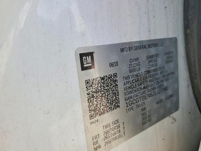 Aukcja sprzedaży 2018 Chevrolet Colorado, vin: 1GCGTBEN6J1327763, numer aukcji: 55203986