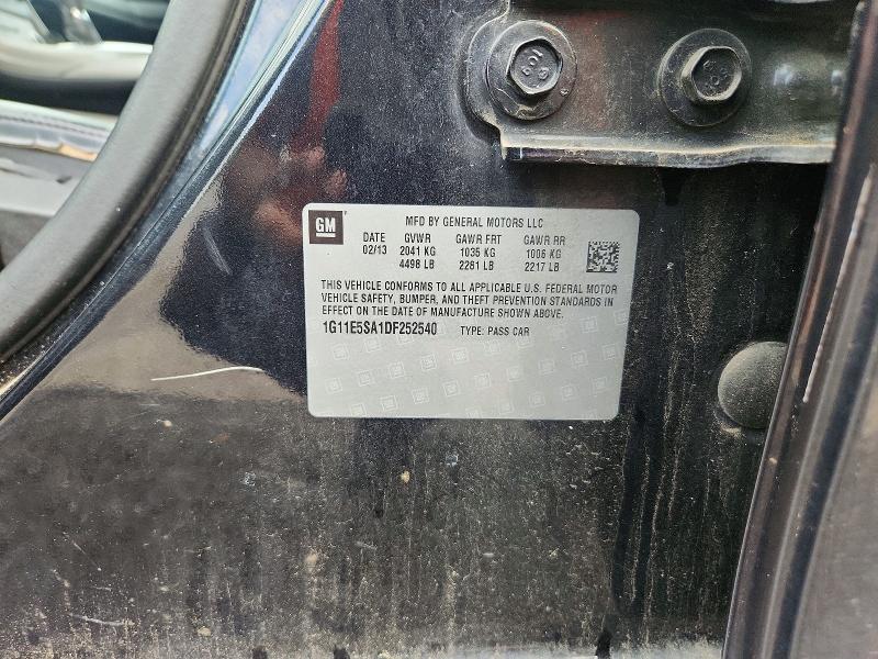 2013 Chevrolet Malibu მანქანა იყიდება აუქციონზე, vin: 1G11E5SA1DF252540, აუქციონის ნომერი: 58500676