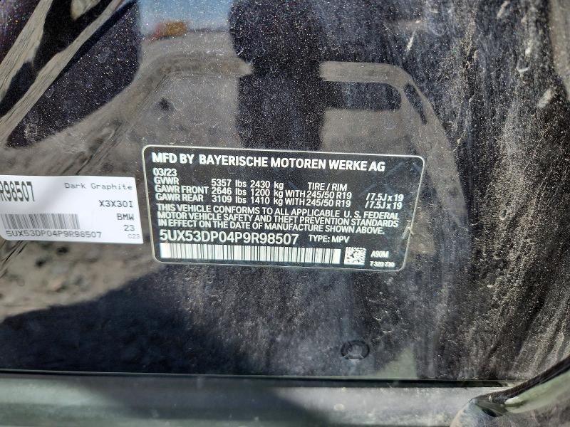 Продажа на аукционе авто 2023 Bmw X3, vin: 5UX53DP04P9R98507, номер лота: 57632436