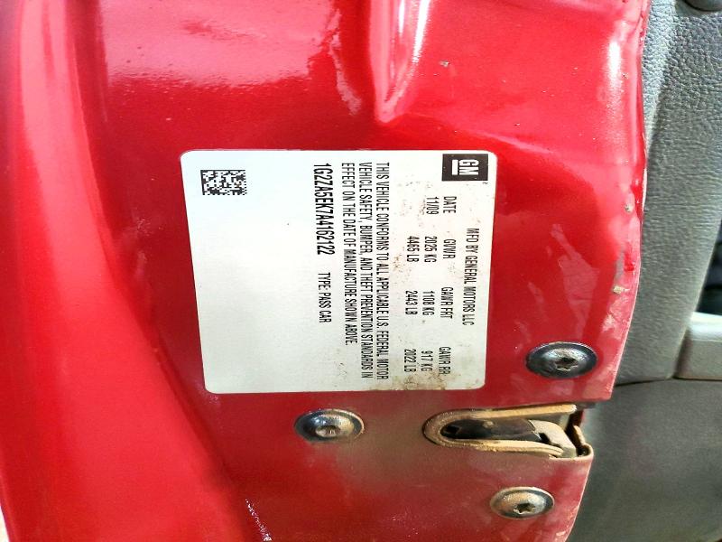 56792866 :رقم المزاد ، 1G2ZA5EK7A4162122 vin ، 2010 Pontiac G6 مزاد بيع