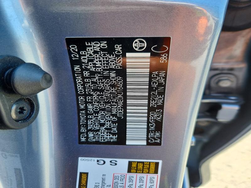 58993416 :رقم المزاد ، JTDEPMAE0MJ164609 vin ، 2021 Toyota Corolla مزاد بيع