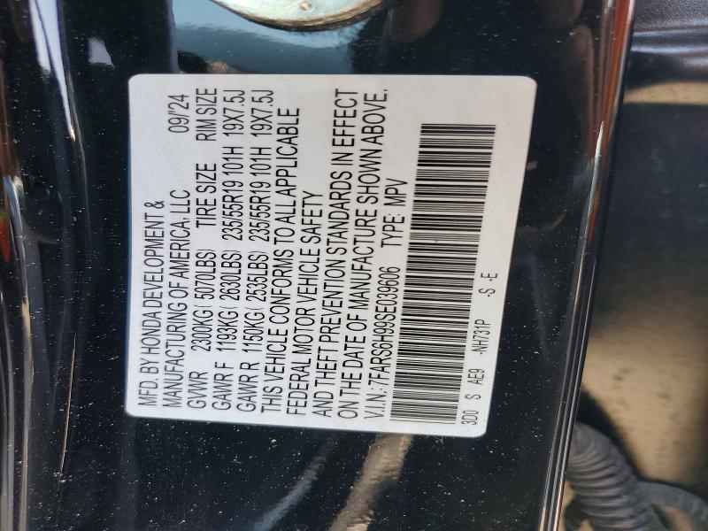 Aukcja sprzedaży 2025 Honda Cr-v, vin: 7FARS6H99SE039606, numer aukcji: 59388136