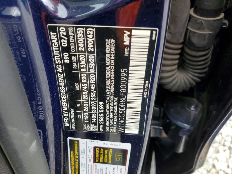 54679016 :رقم المزاد ، W1N0G5DB8LF800995 vin ، 2020 Mercedes-benz Glc مزاد بيع
