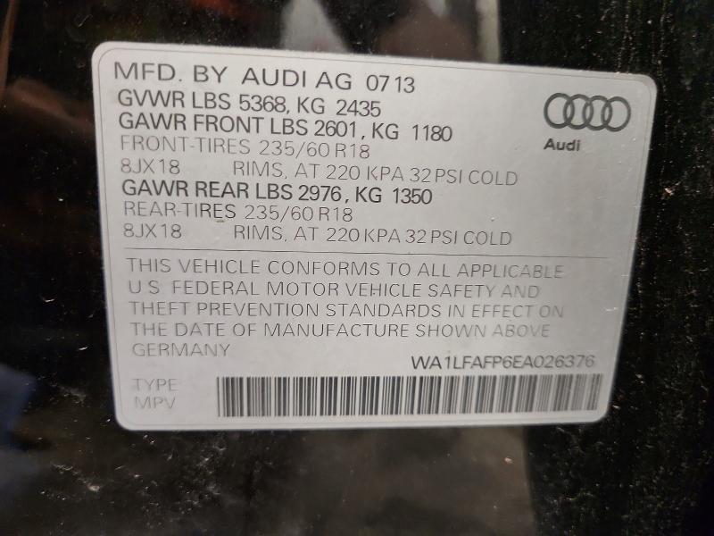 Aukcja sprzedaży 2014 Audi Q5, vin: WA1LFAFP6EA026376, numer aukcji: 55436246