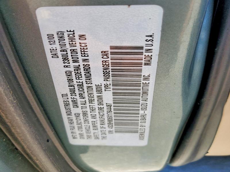 Продажа на аукционе авто 2001 Subaru Legacy, vin: 4S3BH806X17644487, номер лота: 57090026