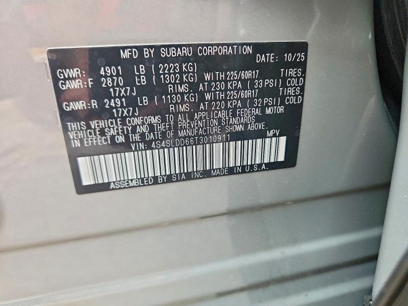 56169026 :رقم المزاد ، 4S4SLDD66T3010911 vin ، 2026 Subaru Forester مزاد بيع