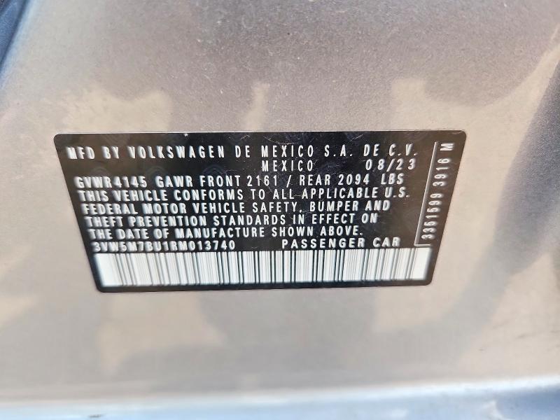 2024 Volkswagen Jetta მანქანა იყიდება აუქციონზე, vin: 3VW5M7BU1RM013740, აუქციონის ნომერი: 56507666