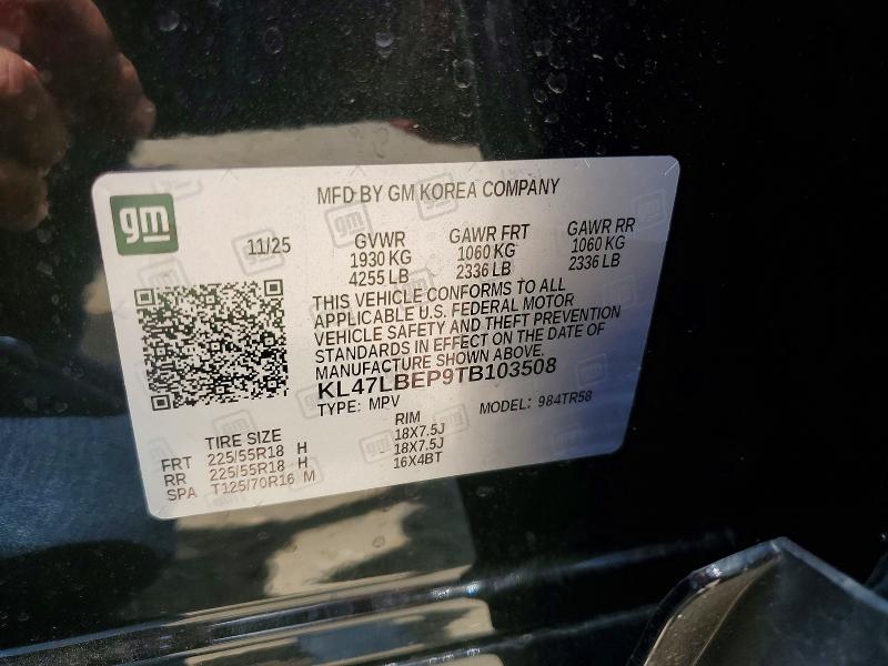 56583136 :رقم المزاد ، KL47LBEP9TB103508 vin ، 2026 Buick Envista مزاد بيع