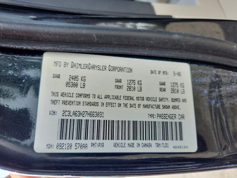 Aukcja sprzedaży 2007 Chrysler 300c, vin: 2C3LA63H27H663031, numer aukcji: 55010756