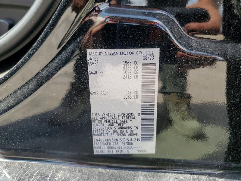 Aukcja sprzedaży 2024 Nissan Altima, vin: 1N4BL4DV8RN305426, numer aukcji: 58120196