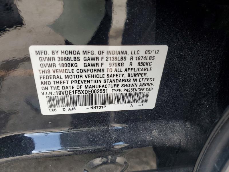 Aukcja sprzedaży 2013 Acura Ilx, vin: 19VDE1F5XDE002551, numer aukcji: 56095376
