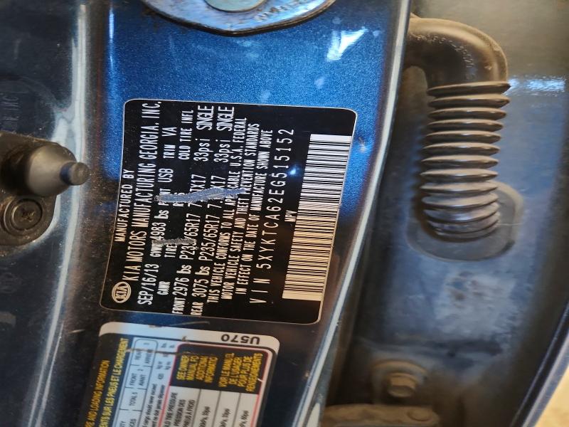 Aukcja sprzedaży 2014 Kia Sorento, vin: 5XYKTCA62EG515152, numer aukcji: 56513996