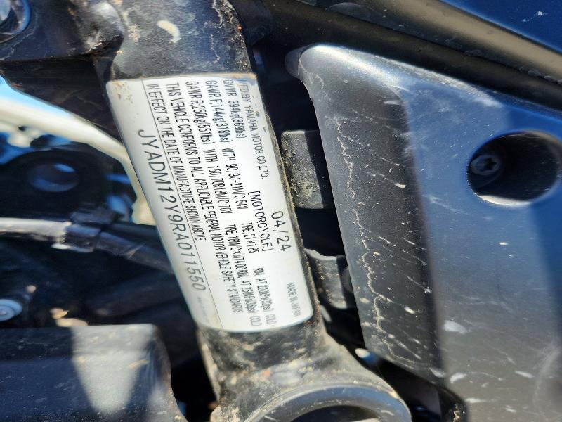 Aukcja sprzedaży 2024 Yamaha Xtz690, vin: JYADM12Y9RA011550, numer aukcji: 57194246