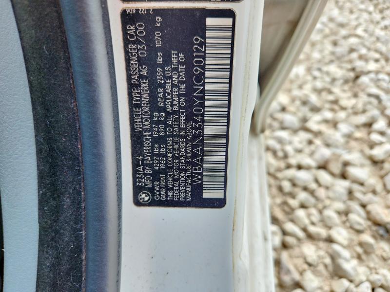 56634536 :رقم المزاد ، WBAAN3340YNC90129 vin ، 2000 Bmw 323 مزاد بيع