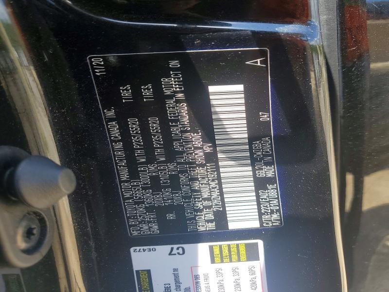 2021 Lexus Rx მანქანა იყიდება აუქციონზე, vin: 2T2HZMAA3MC192111, აუქციონის ნომერი: 58983876