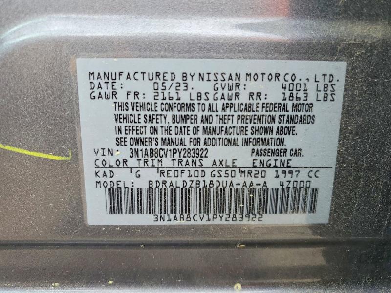 Продаж на аукціоні авто 2023 Nissan Sentra, vin: 3N1AB8CV1PY283922, номер лоту: 57205566