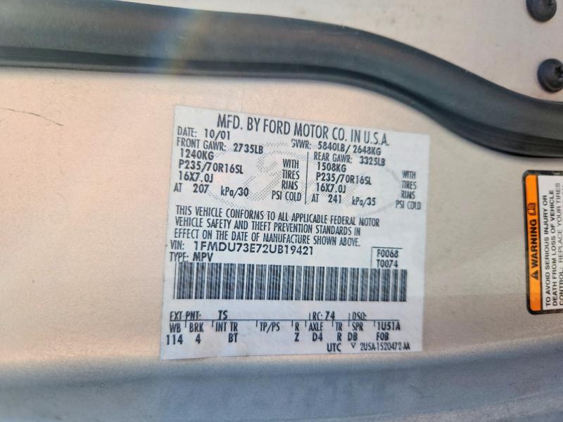 Продажа на аукционе авто 2002 Ford Explorer, vin: 1FMDU73E72UB19421, номер лота: 58320516