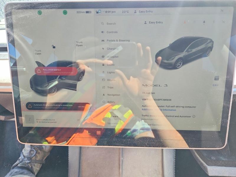 Aukcja sprzedaży 2023 Tesla Model 3, vin: 5YJ3E1EA8PF396938, numer aukcji: 56295726