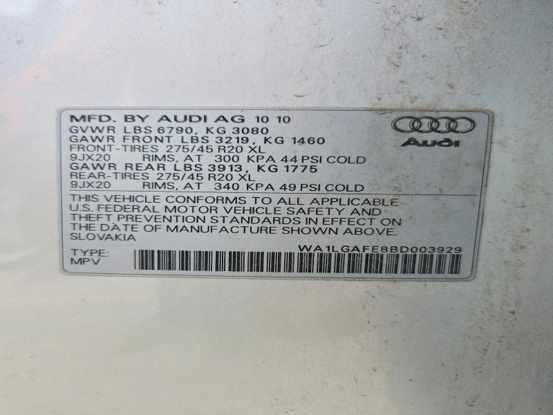 Продаж на аукціоні авто 2011 Audi Q7, vin: WA1LGAFE8BD003929, номер лоту: 56265456