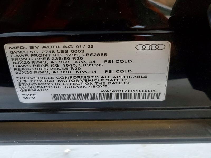 Продаж на аукціоні авто 2023 Audi Q4 E-tron, vin: WA142BFZ0PP030334, номер лоту: 56285286