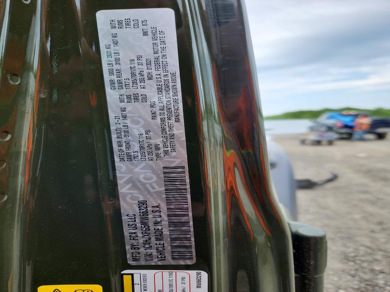 56608926 :رقم المزاد ، 1C4HJXFG5MW663290 vin ، 2021 Jeep Wrangler Unlimited مزاد بيع