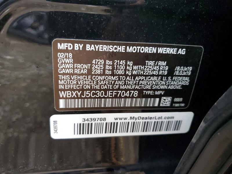 Продажа на аукционе авто 2018 Bmw X2, vin: WBXYJ5C30JEF70478, номер лота: 57743926
