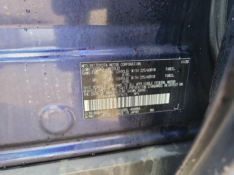 Aukcja sprzedaży 2021 Toyota Venza, vin: JTEAAAAHXMJ019615, numer aukcji: 58581866