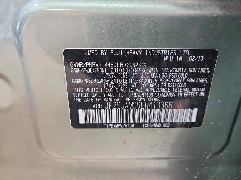 Продажа на аукционе авто 2014 Subaru Forester, vin: JF2SJAMC9EH413366, номер лота: 56814656