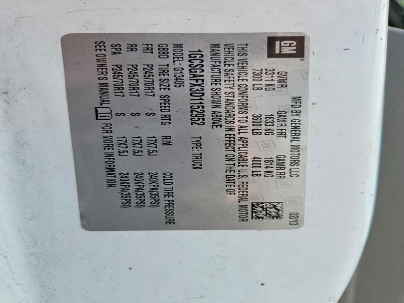 2013 Chevrolet Express G1500 მანქანა იყიდება აუქციონზე, vin: 1GCSGAFX3D1152952, აუქციონის ნომერი: 54674466
