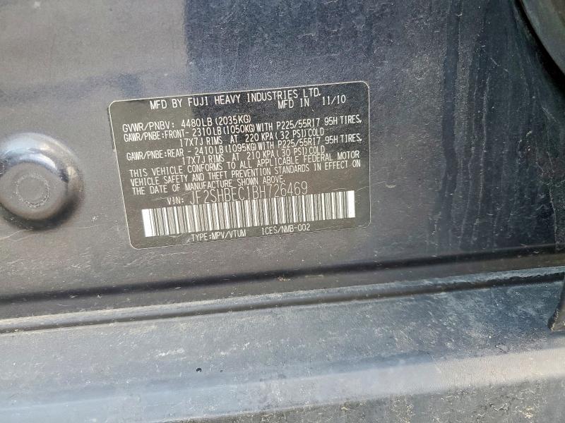 Продаж на аукціоні авто 2011 Subaru Forester, vin: JF2SHBEC1BH726469, номер лоту: 57190556