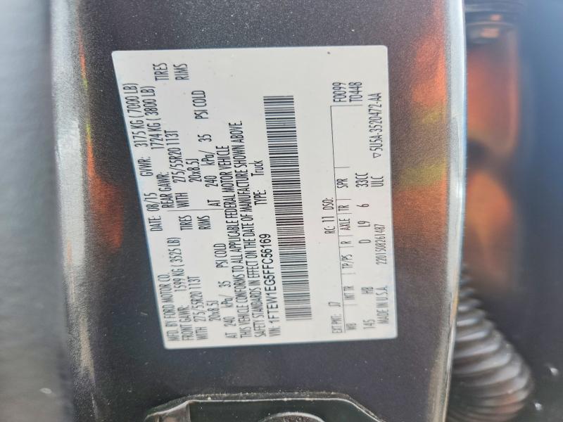 55442786 :رقم المزاد ، 1FTEW1EG5FFC56169 vin ، 2015 Ford F150 مزاد بيع