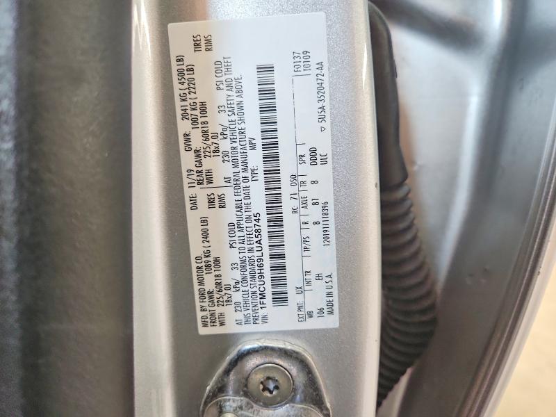 Продажа на аукционе авто 2020 Ford Escape, vin: 1FMCU9H69LUA58745, номер лота: 54550046